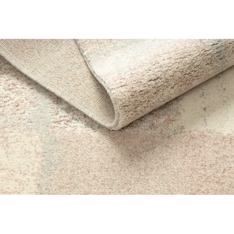 Teppich FLUX 461.43.AE200 Wollmischung OSTA - Geometrisch, strukturell, Loft-Stil creme / rosa