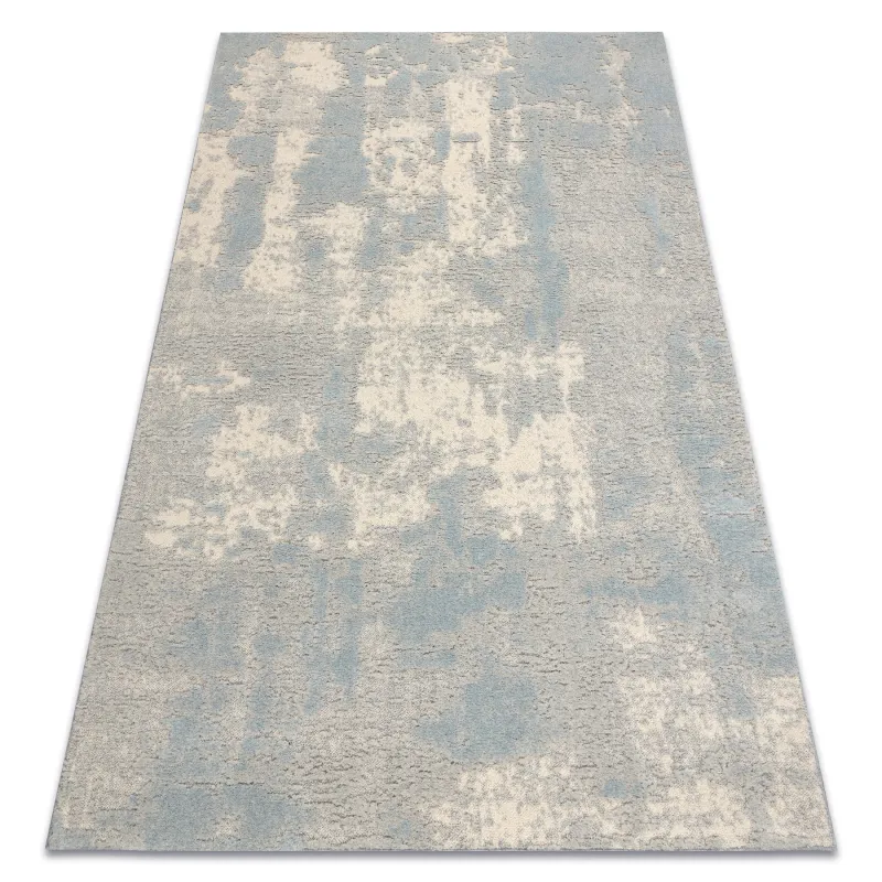 Teppich FLUX 461.2.AE500 Wollmischung OSTA - Abstraktion, strukturell, Loft-Stil creme / blau
