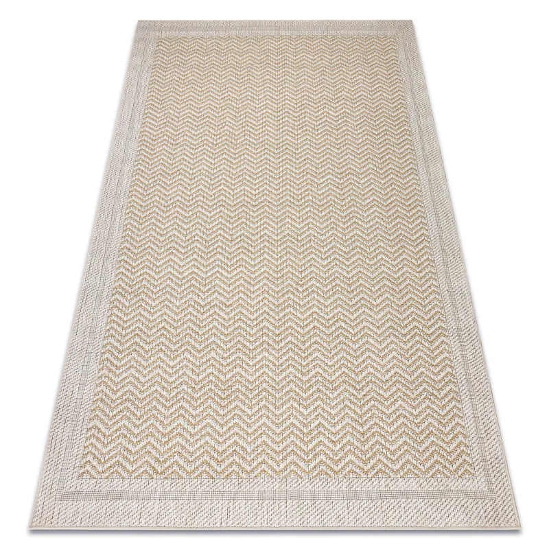 Sisal Teppich ORIGI 3739 in creme und beige, flachgewebt