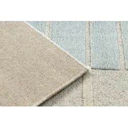 Teppich FLUX 461.3.AE120 Wollmischung OSTA - Linien, strukturell, Loft-Stil grau / blau