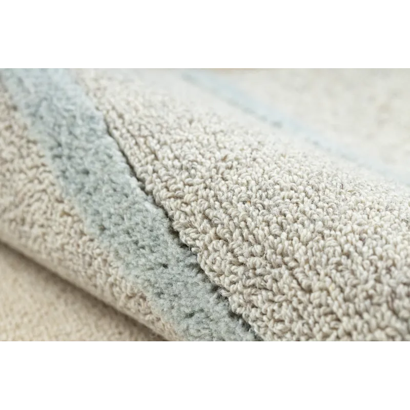 Teppich FLUX 461.3.AE120 Wollmischung OSTA - Linien, strukturell, Loft-Stil grau / blau