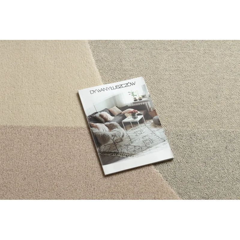 Teppich FLUX 461.7.AE200 Wollmischung OSTA - Geometrisch, strukturell, Loft-Stil beige / rosa