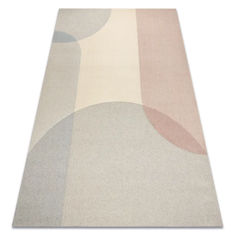 Teppich FLUX 461.7.AE990 Wolle OSTA - Geometrisch, strukturell, Loft Beige / Grau