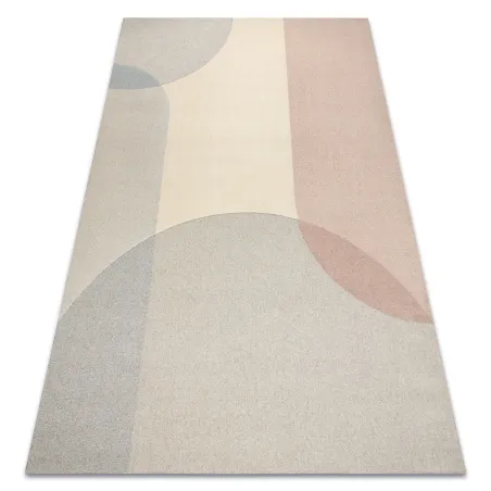 Teppich FLUX 461.7.AE990 Wolle OSTA - Geometrisch, strukturell, Loft Beige / Grau