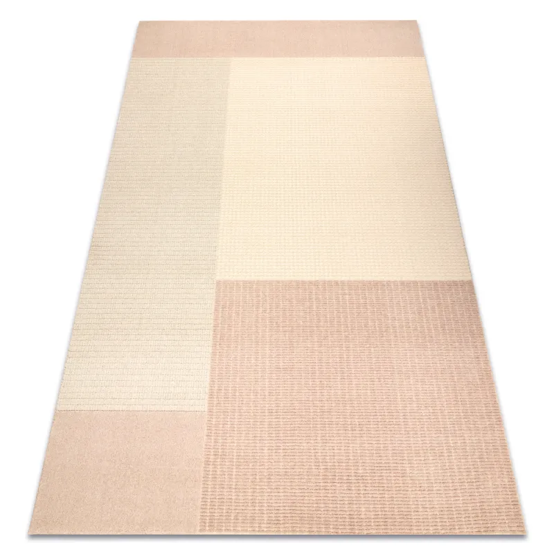 Teppich FLUX 461.9.AE200 Wolle OSTA - Geometrisch, strukturell, Loft Beige / Rosa