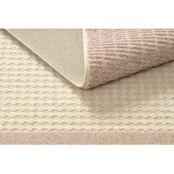 Teppich FLUX 461.9.AE200 Wolle OSTA - Geometrisch, strukturell, Loft Beige / Rosa