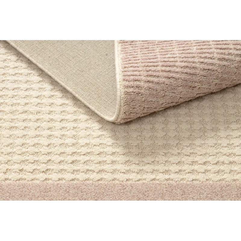 Teppich FLUX 461.9.AE200 Wolle OSTA - Geometrisch, strukturell, Loft Beige / Rosa