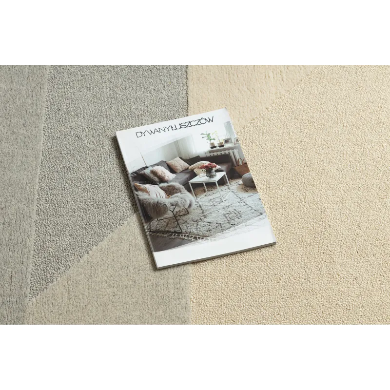 Teppich FLUX 461.12.AE120 Wolle OSTA - Geometrisch, strukturell, Loft Creme / Grau