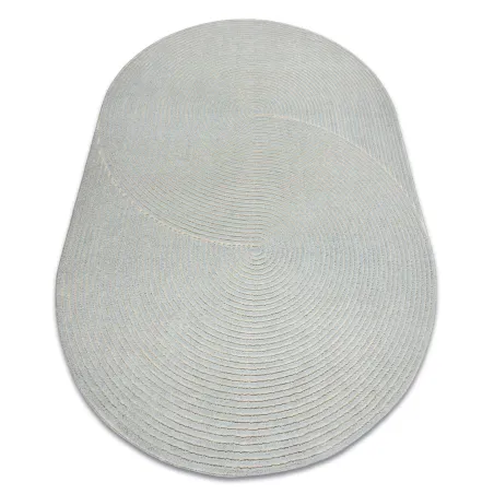 Teppich FLUX oval 461.67.AE500 Wollmischung OSTA - Geometrisch, strukturell, Loft blau / creme