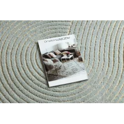 Teppich FLUX oval 461.67.AE500 Wollmischung OSTA - Geometrisch, strukturell, Loft blau / creme