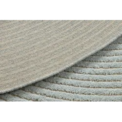 Teppich FLUX oval 461.67.AE500 Wollmischung OSTA - Geometrisch, strukturell, Loft blau / creme