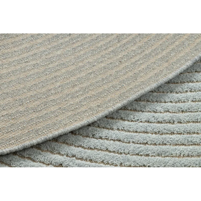 Teppich FLUX oval 461.67.AE500 Wollmischung OSTA - Geometrisch, strukturell, Loft blau / creme