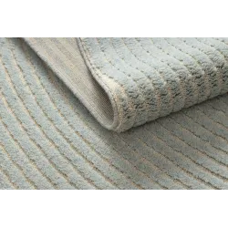 Teppich FLUX oval 461.67.AE500 Wollmischung OSTA - Geometrisch, strukturell, Loft blau / creme
