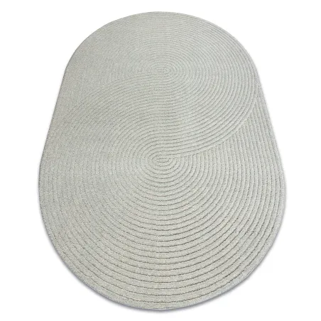 Teppich FLUX oval 461.67.AE503 Wollmischung OSTA - Geometrisch, strukturell, Loft blau / grau