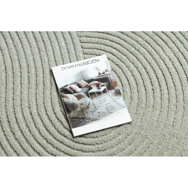 Teppich FLUX oval 461.67.AE503 Wollmischung OSTA - Geometrisch, strukturell, Loft blau / grau