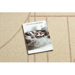 Teppich FLUX 461.14.AE200 Wollmischung OSTA - Geometrisch, strukturell, Loft beige / rosa