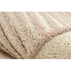 Teppich FLUX 461.14.AE200 Wollmischung OSTA - Geometrisch, strukturell, Loft beige / rosa