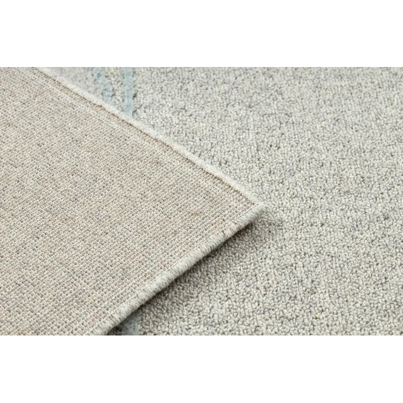 Teppich FLUX 461.14.AE120 Wollmischung OSTA - Geometrisch, strukturiert, Loft Grau / Blau
