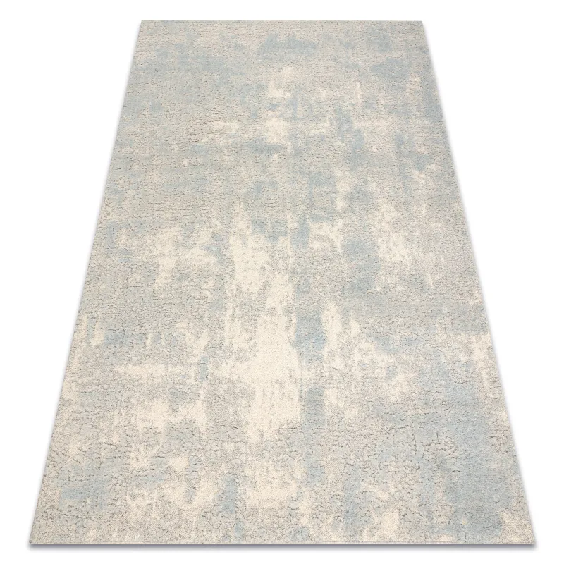 Teppich FLUX 461.46.AE500 Wollmischung OSTA - Abstrakt, strukturiert, Loft Grau / Blau