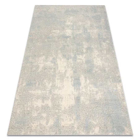 Teppich FLUX 461.46.AE500 Wollmischung OSTA - Abstrakt, strukturiert, Loft Grau / Blau