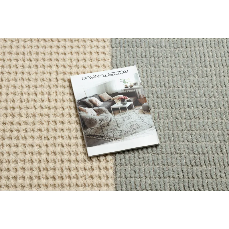 Teppich FLUX 461.9.AE500 Wollmischung OSTA - Geometrisch, strukturiert, Loft Blau / Creme