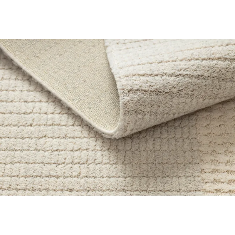 Teppich FLUX 461.9.AE500 Wollmischung OSTA - Geometrisch, strukturiert, Loft Blau / Creme