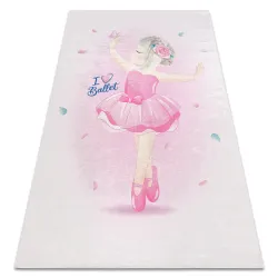 BAMBINO Waschteppich Ballerina für Kinder Anti-Rutsch - rosa