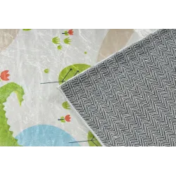 BAMBINO 50230 Teppich in beige und grün, ideal zum Spielen für Kinder