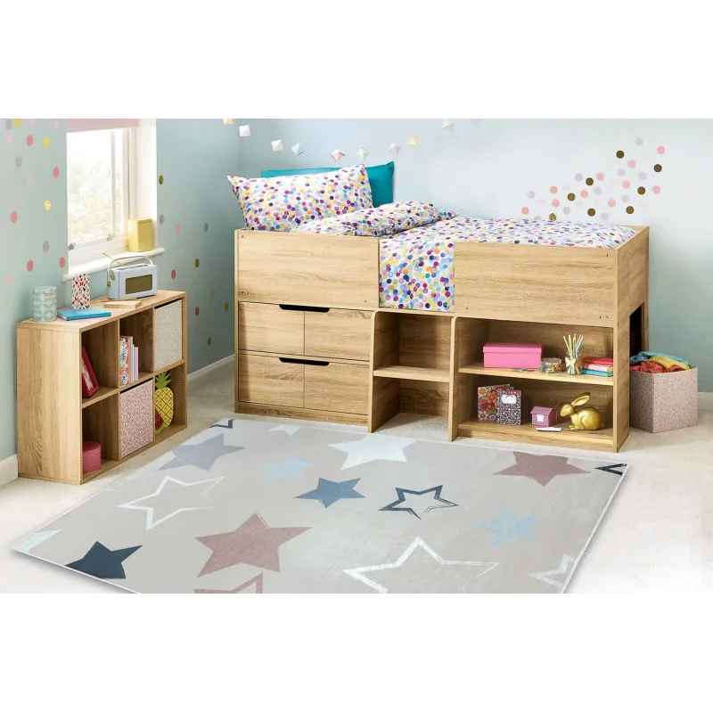 Beige Kinderteppich BAMBINO 48130 mit Sternen, ideal für das Kinderzimmer