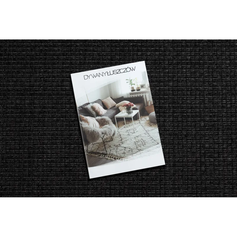 Schwarzer Teppich TIMO 0000, stilvoller Outdoor-Teppich aus Sisal