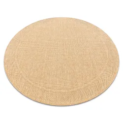Teppich TIMO 5979 Kreis SISAL draussen dunkelbeige - ZWEITKLASSIGES PRODUKT