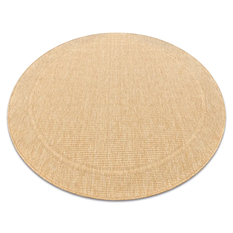 Sisal Teppich TIMO 5979 in dunkelbeige für den Außenbereich