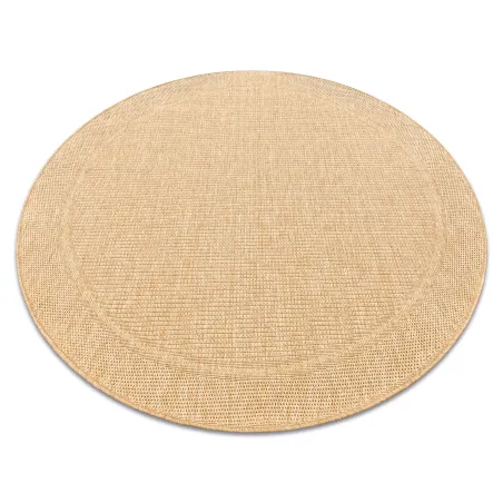 Sisal Teppich TIMO 5979 in dunkelbeige für den Außenbereich