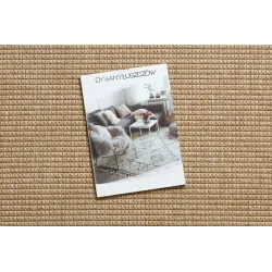 Runder Teppich TIMO 5979 in dunkelbeige für Gartenmöbel