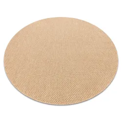 Teppich TIMO 6272 Kreis SISAL draussen dunkelbeige - ZWEITKLASSIGES PRODUKT