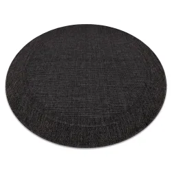 Teppich TIMO 5000 Kreis SISAL draussen schwarz - ZWEITKLASSIGES PRODUKT