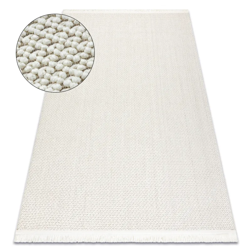 Teppich NANO FH92A weiß, flach gewebt, ideal für stilvolle Räume