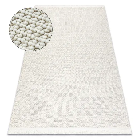 Teppich NANO FH92A weiß, flach gewebt, ideal für stilvolle Räume
