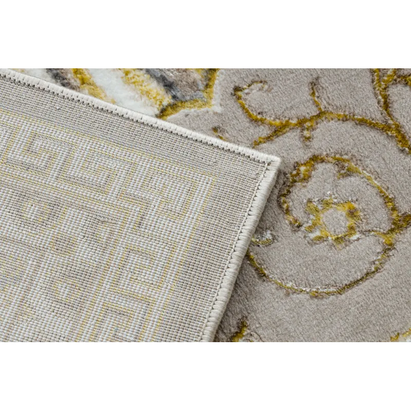 Teppich BLISS Z160AZ147 dunkelbeige / Gold - Bordüre, Griechisch exklusiv, strukturell - KLASSE 2