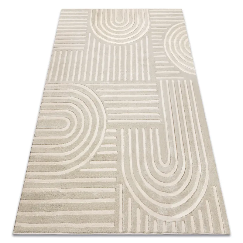 Teppich BALANCE 1918 taupe - Geometrisch, strukturell, glamourös
