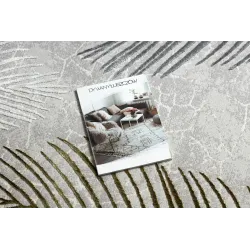 Teppich ALLURE 8752 Palmblätter - Strukturiert, stilvoll, Glamour grau / gold