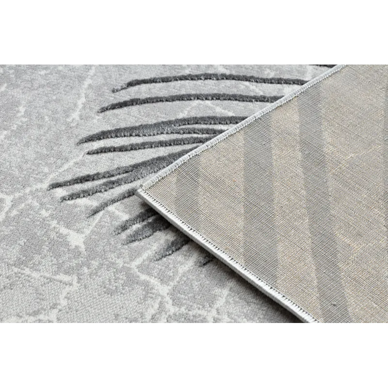 Teppich ALLURE 8752 Palmblätter - Strukturiert, stilvoll, Glamour grau / gold