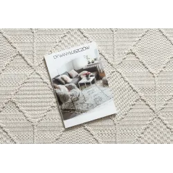 Teppich JERSEY 19231 Creme - Geometrischer Schlingflor, struktural BOHO - 2. WAHL