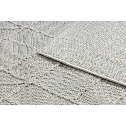 Teppich JERSEY 19231 Creme - Geometrischer Schlingflor, struktural BOHO - 2. WAHL
