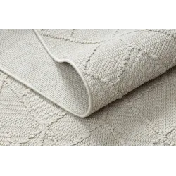 Teppich JERSEY 19231 Creme - Geometrischer Schlingflor, struktural BOHO - 2. WAHL