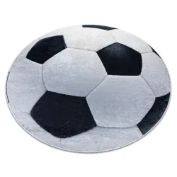 BAMBINO Kreis Waschteppich - Fußball für Kinder Anti-Rutsch - schwarz / weiß - ZWEITKLASSIGES PRODUKT