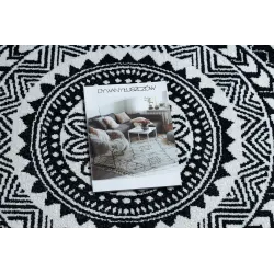 Teppich FUN Napkin Serviette rund - schwarz - 2. WAHL