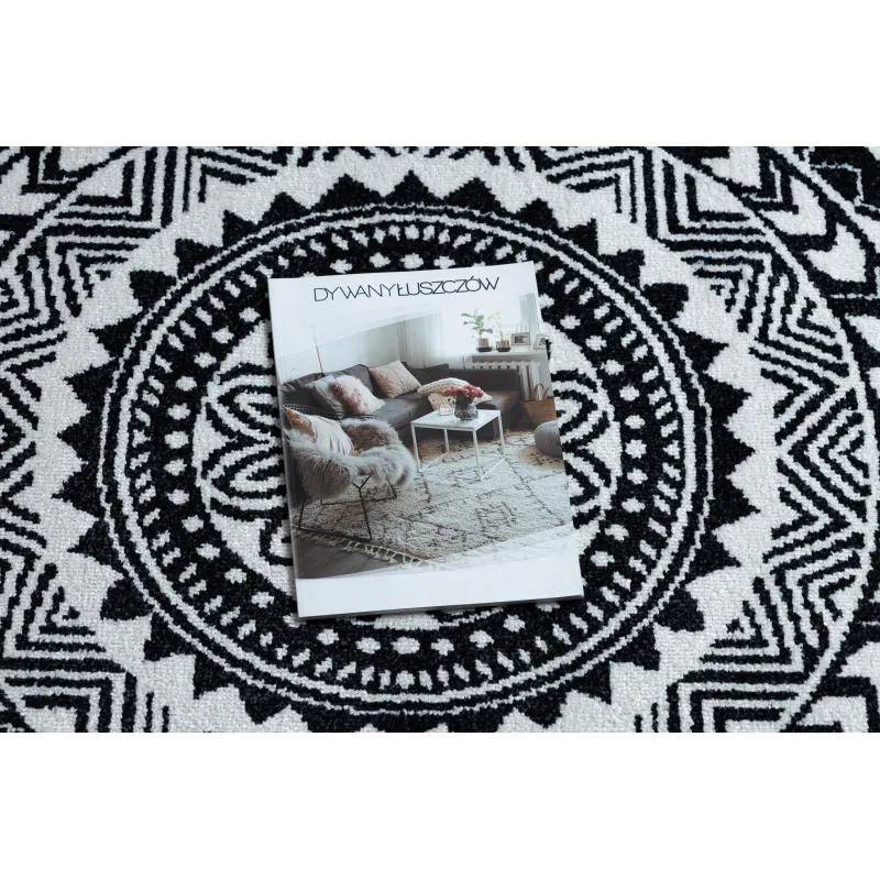 Teppich FUN Napkin Serviette rund - schwarz - 2. WAHL