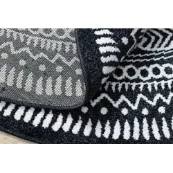 Teppich FUN Napkin Serviette rund - schwarz - 2. WAHL
