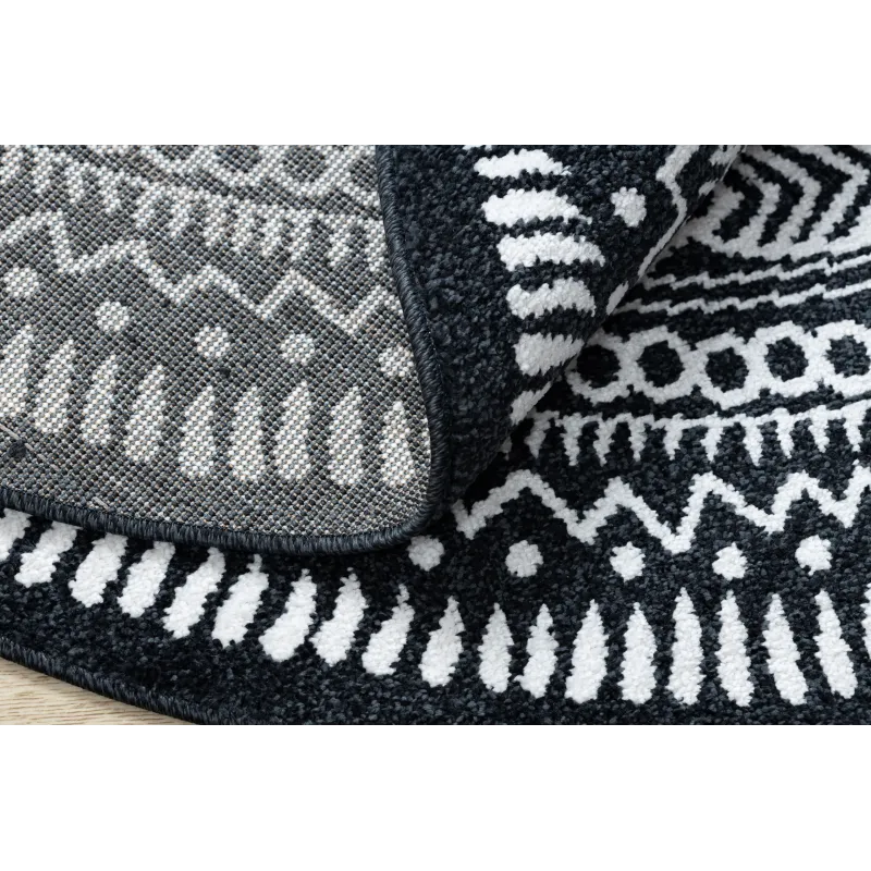 Teppich FUN Napkin Serviette rund - schwarz - 2. WAHL